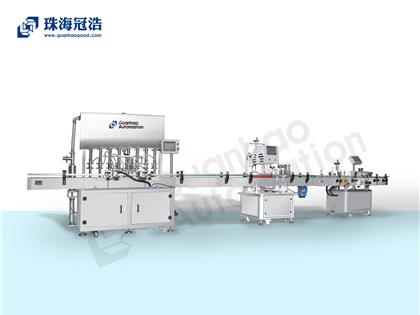 自動化膏體、液體灌裝、旋蓋、貼標生產(chǎn)線